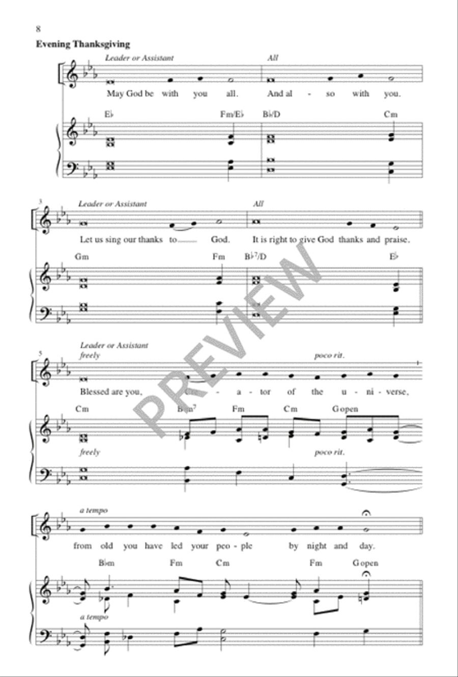Holden Evening Prayer - Vocal / Keyboard edition 2-Part scores gallery preview page 10