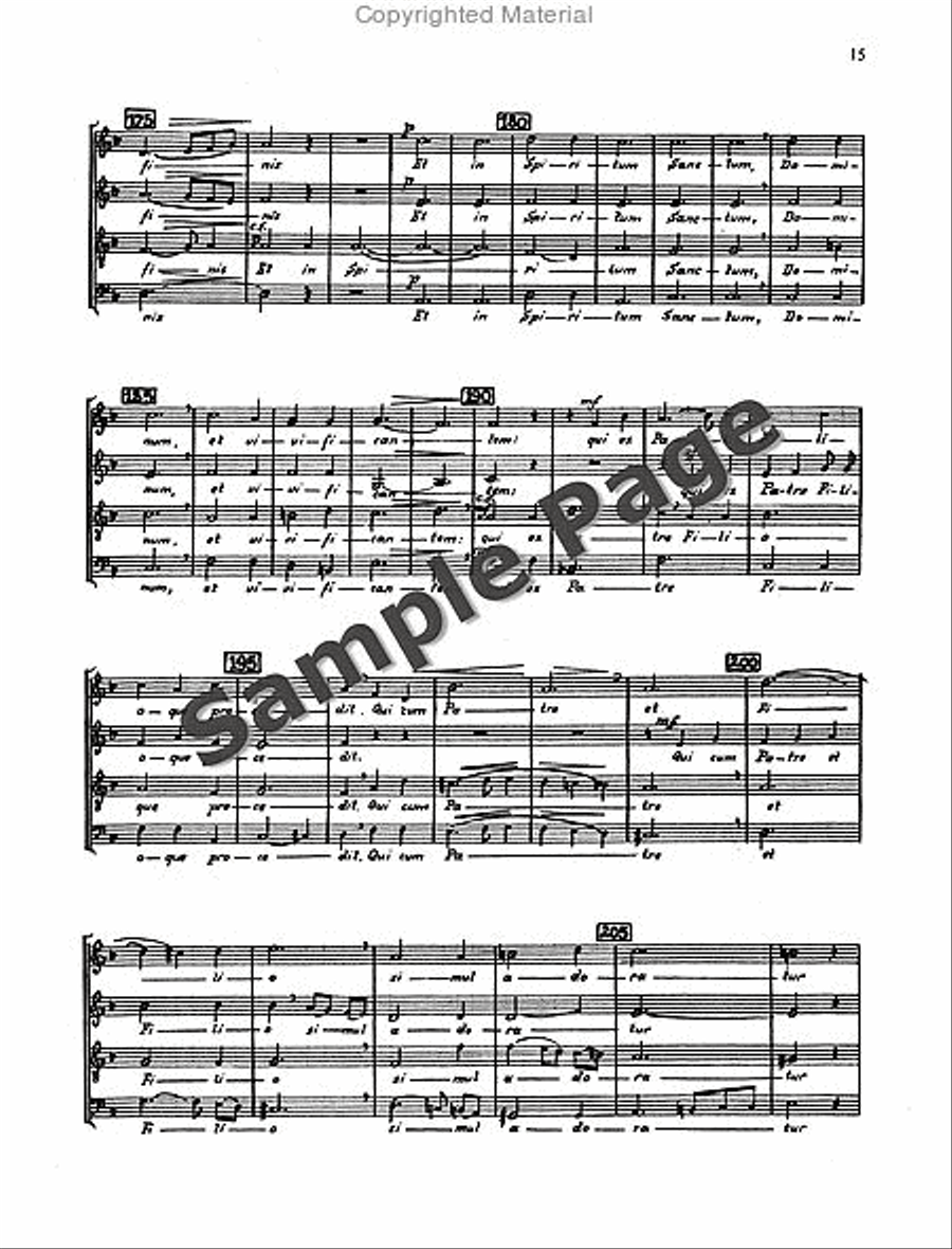 Mass in D Minor 4-Part scores gallery preview page 16