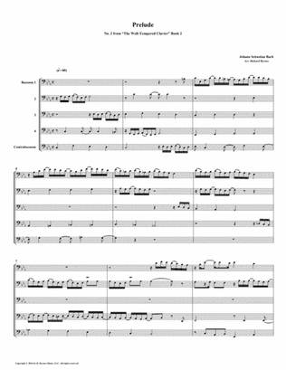 Prelude 02 from Well-Tempered Clavier, Book 2 (Bassoon Quintet)