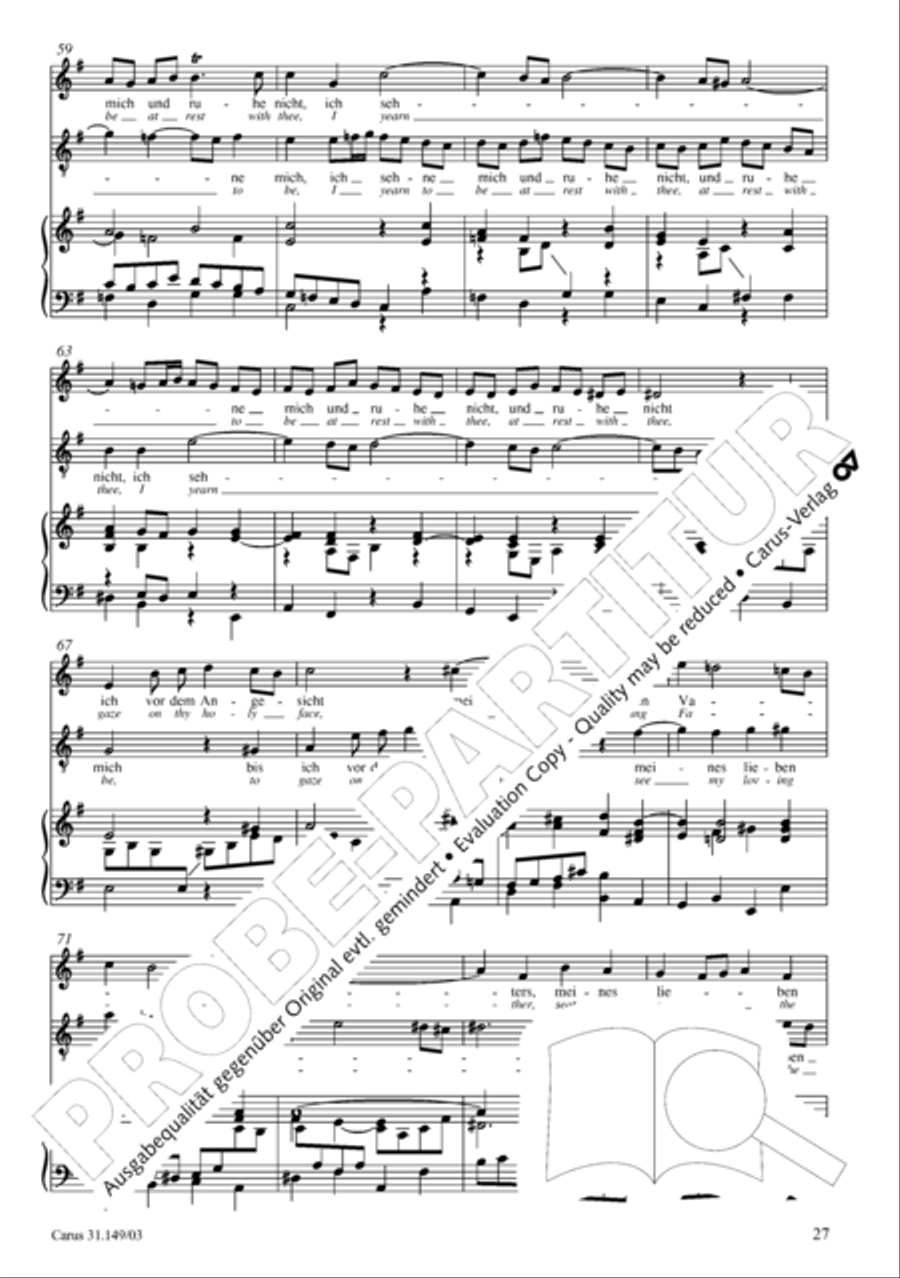 The voice of rejoicing and hope (Man singet mit Freuden vom Sieg) 4-Part scores gallery preview page 28