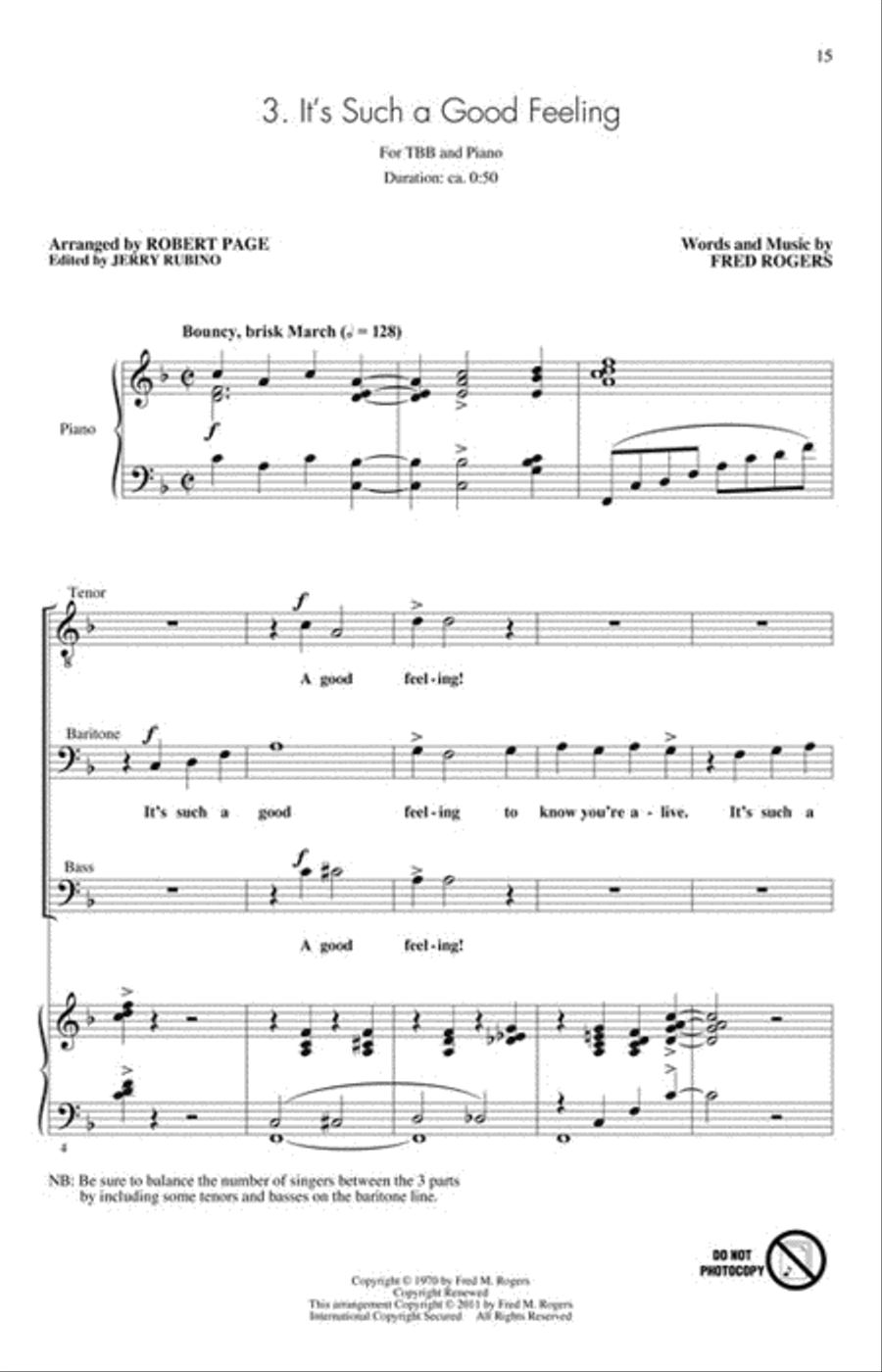 Won't You Be My Neighbor? Mixed Choir scores gallery preview page 4