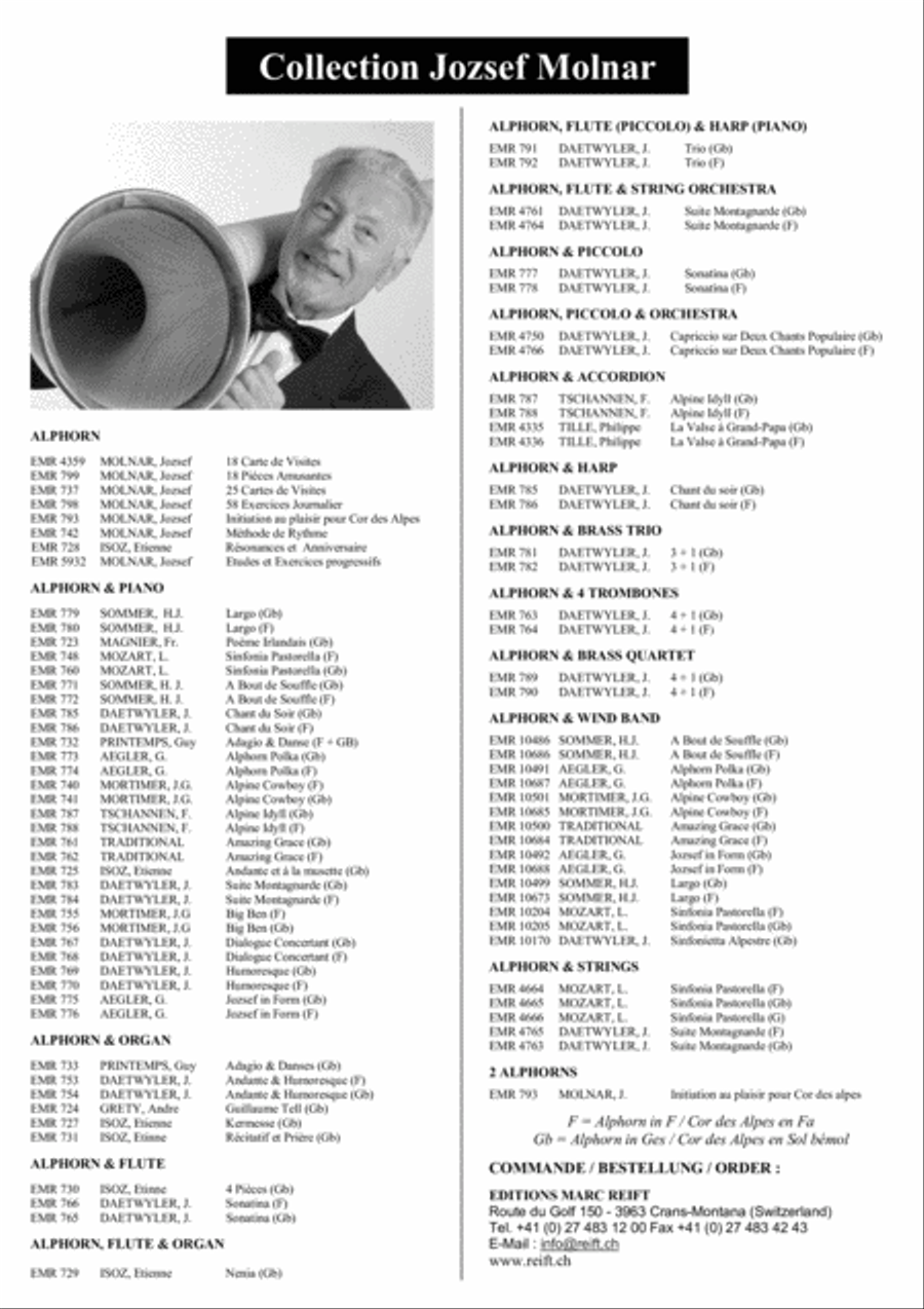La joie sur les 12 notes du Cor des Alpes Alphorn scores gallery preview page 9