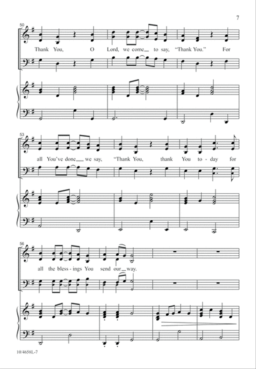 We Come to Say Thank You We Come to Say Thank You 4-Part scores gallery preview page 7