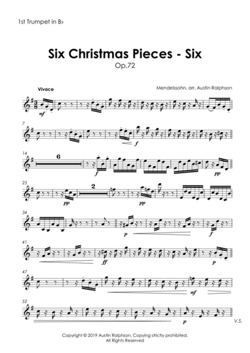 Six Christmas Pieces (Sechs Kinderstücke für das Pianoforte) Op.72: Number 6 of 6 - brass quintet image number null