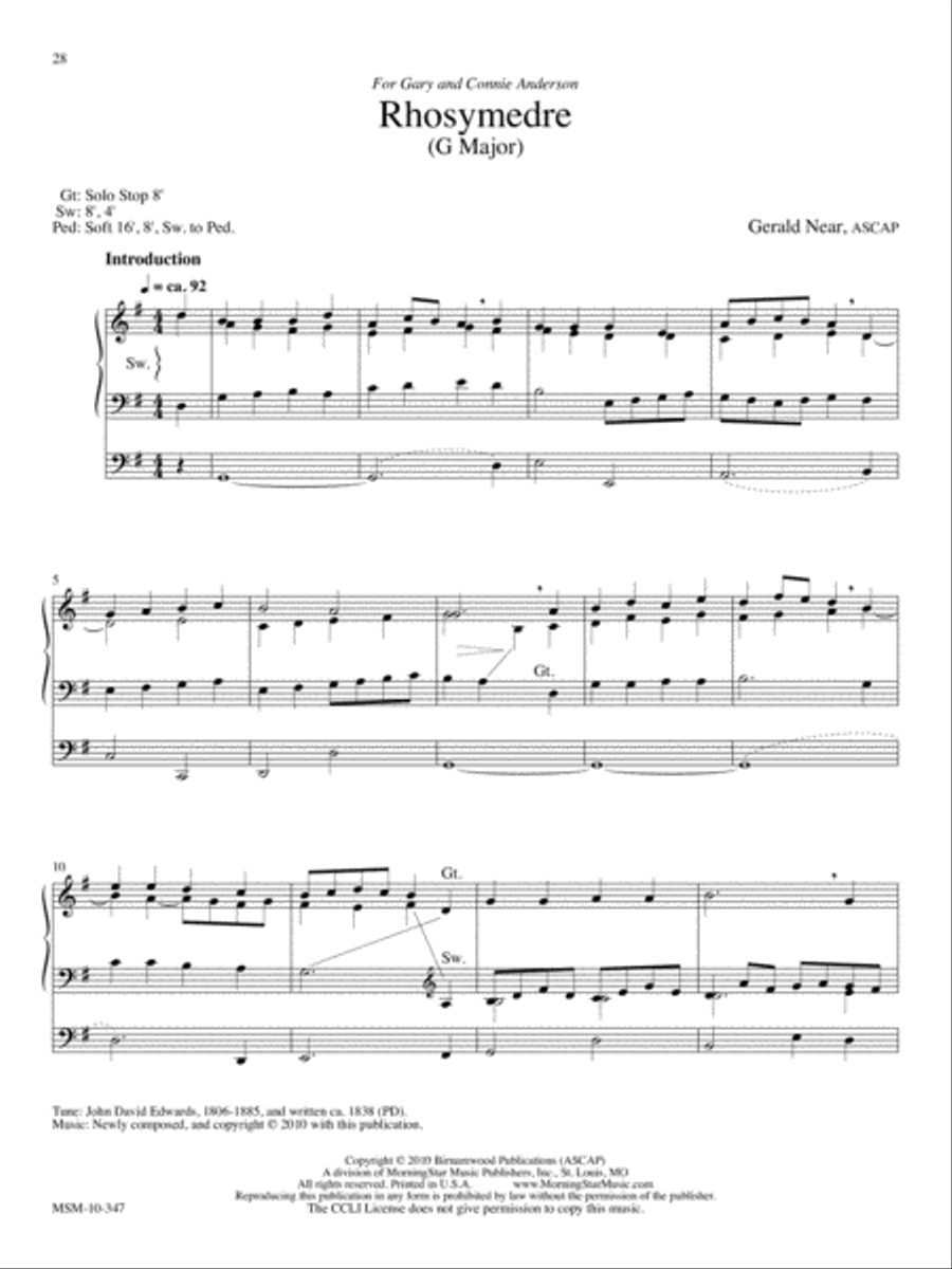 Laudes Domini: 10 Hymn Introductions and Harmonizations for Organ, Volume 1 Organ scores gallery preview page 9