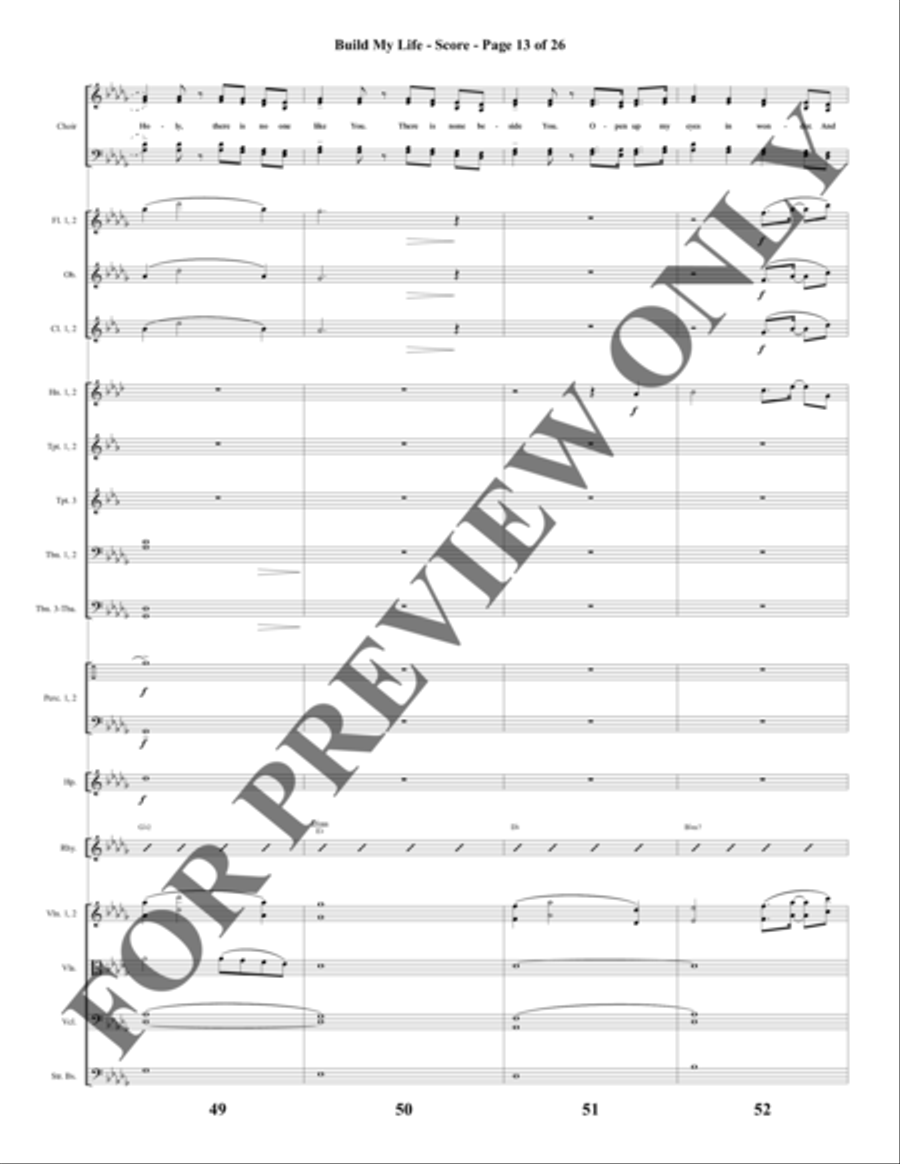 Build My Life - Orchestration Choir scores gallery preview page 14