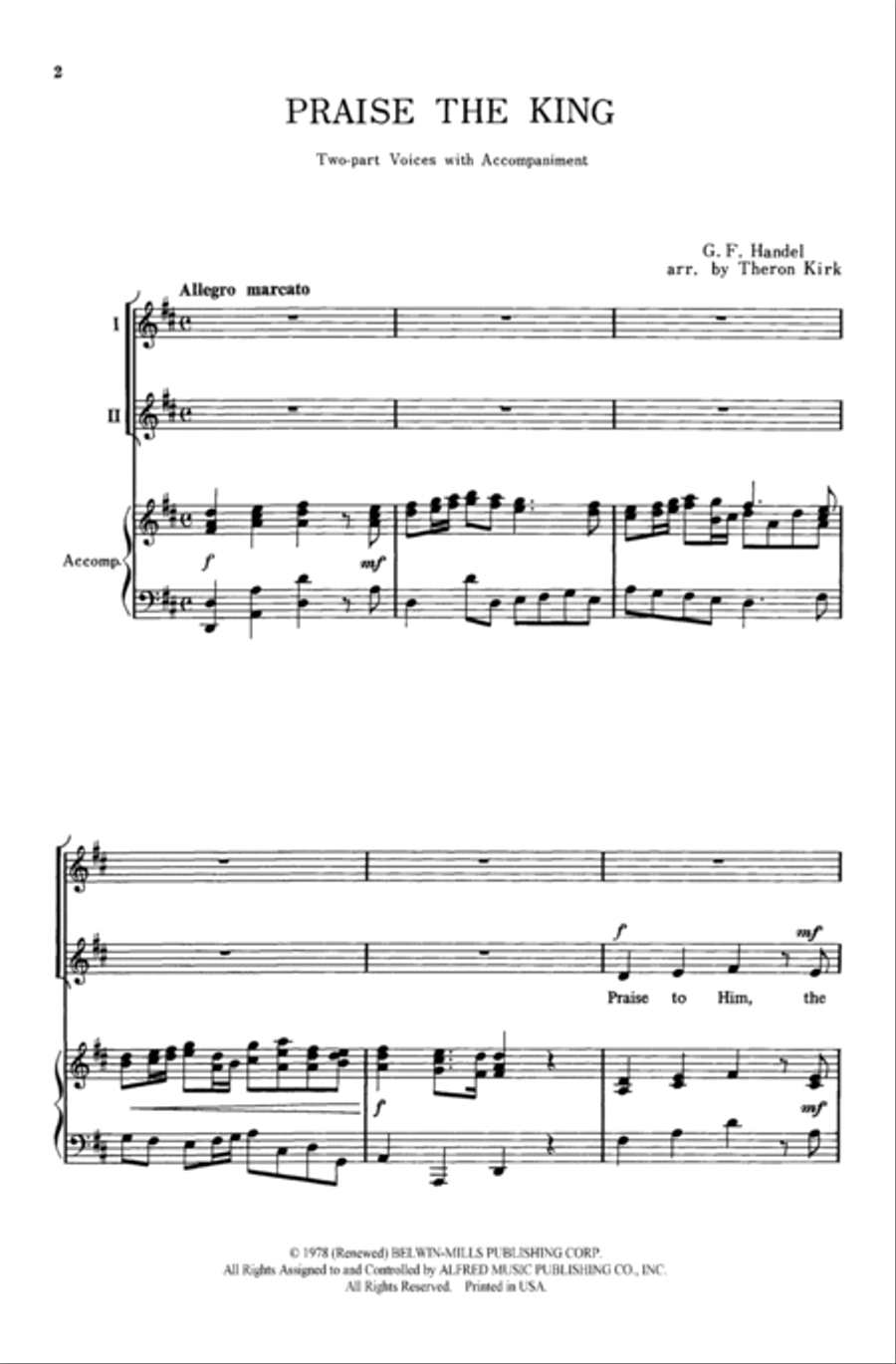 Praise the King 3-Part scores gallery preview page 2