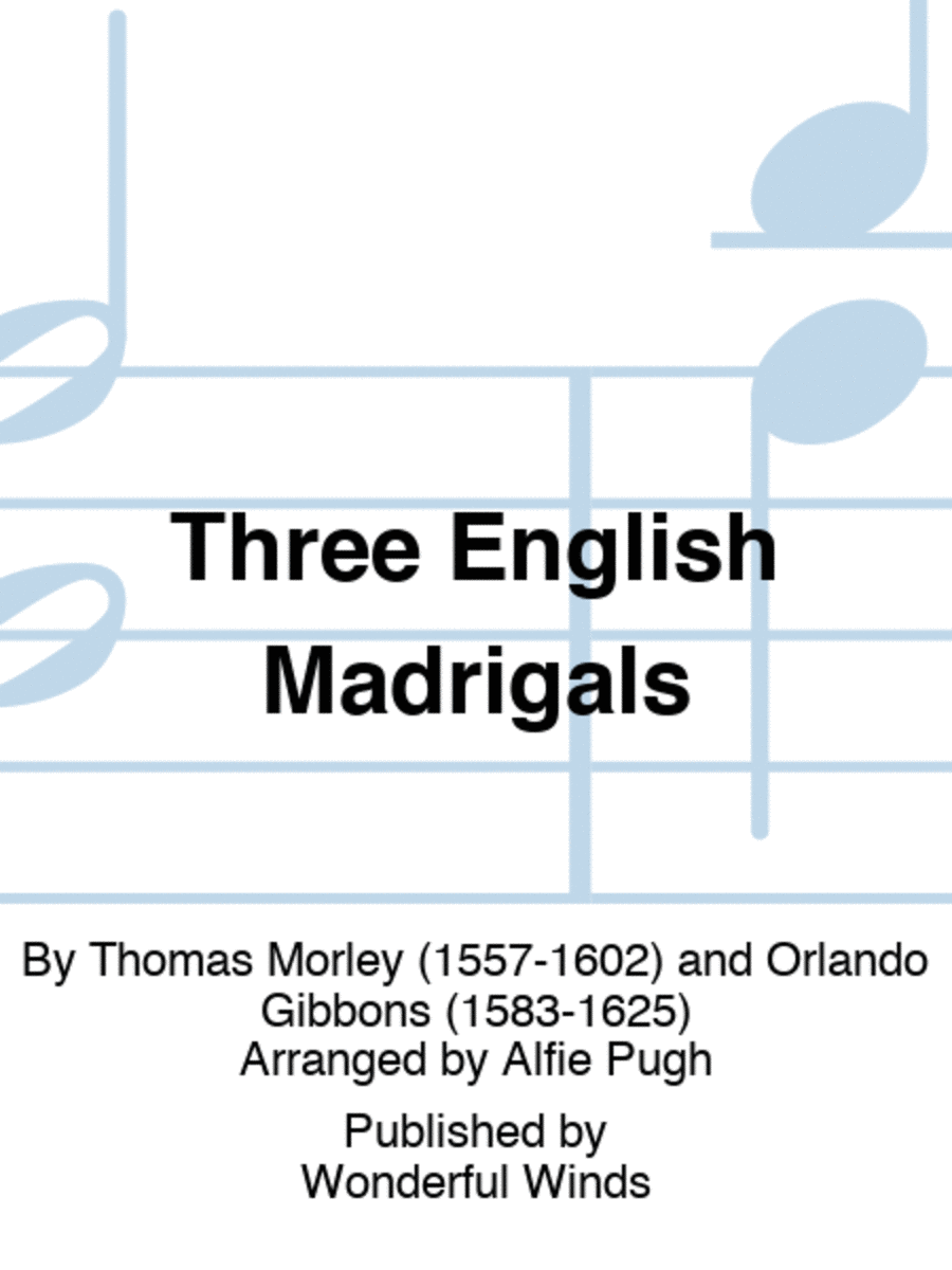 Three English Madrigals Flute scores gallery preview page 1