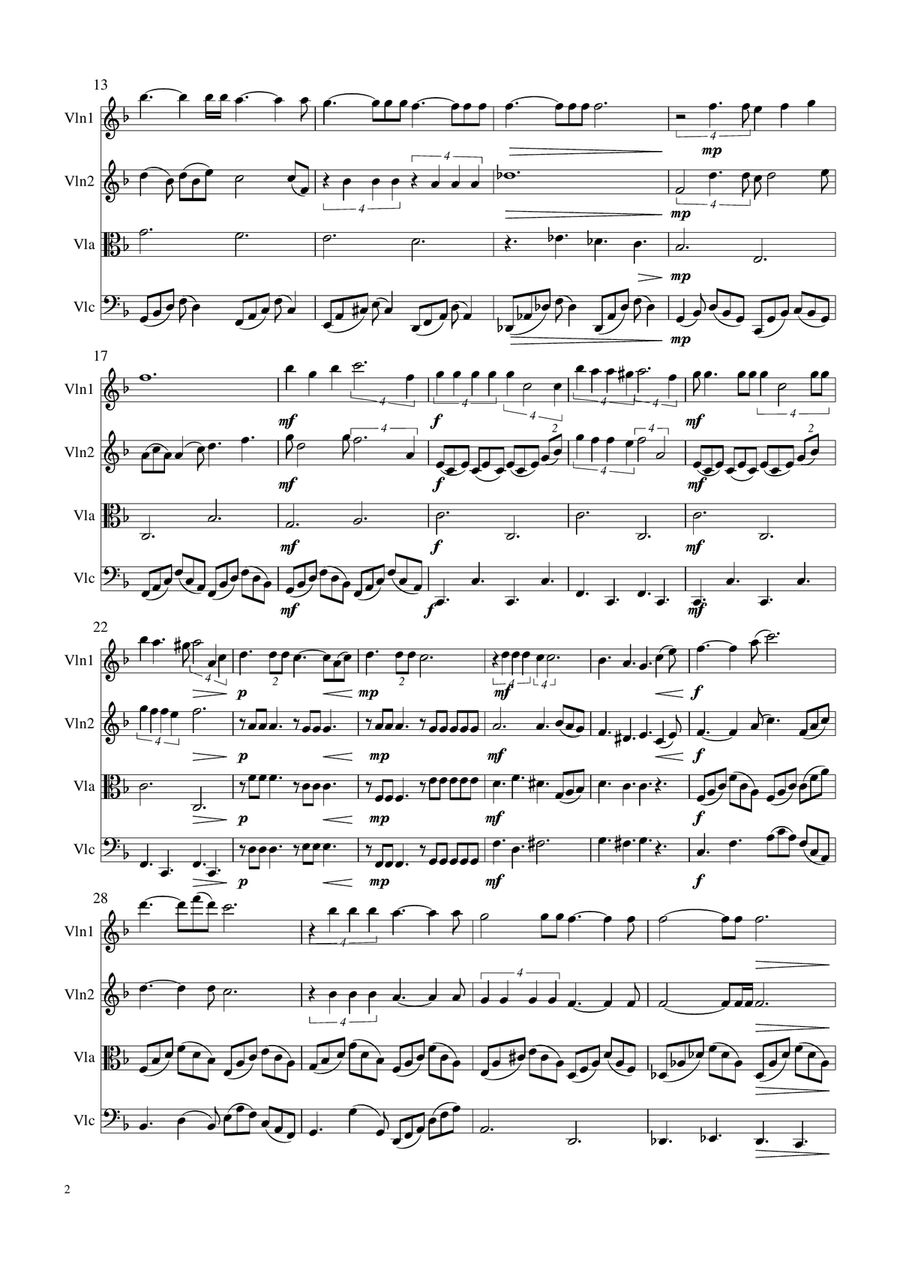 What A Wonderful World String Quartet scores gallery preview page 2