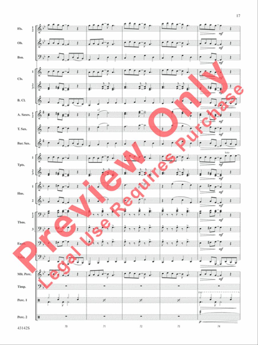 The Doors on Tour Concert Band scores gallery preview page 18