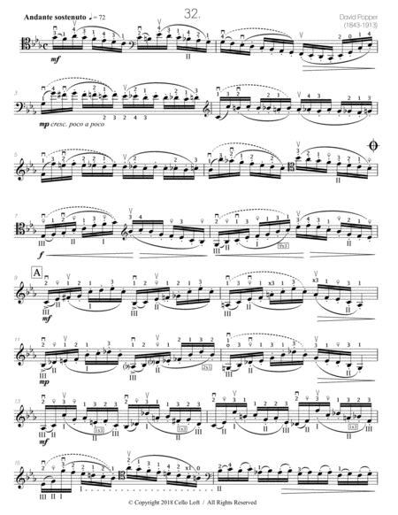 Popper (arr. Richard Aaron): Op. 73, Etude #32