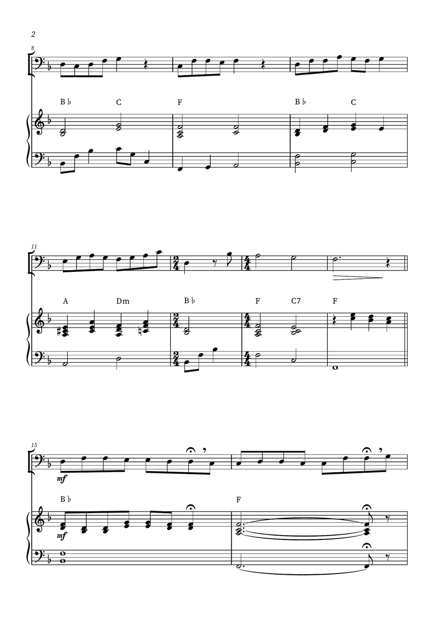When She Loved Me Bassoon scores gallery preview page 2