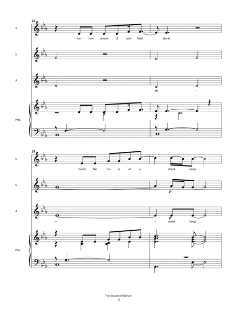 The Sound Of Silence SSA scores gallery preview page 5