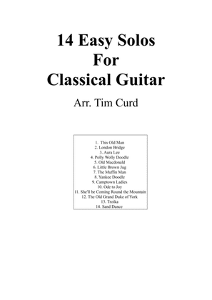 Book cover for 14 Easy Solos for Classical Guitar