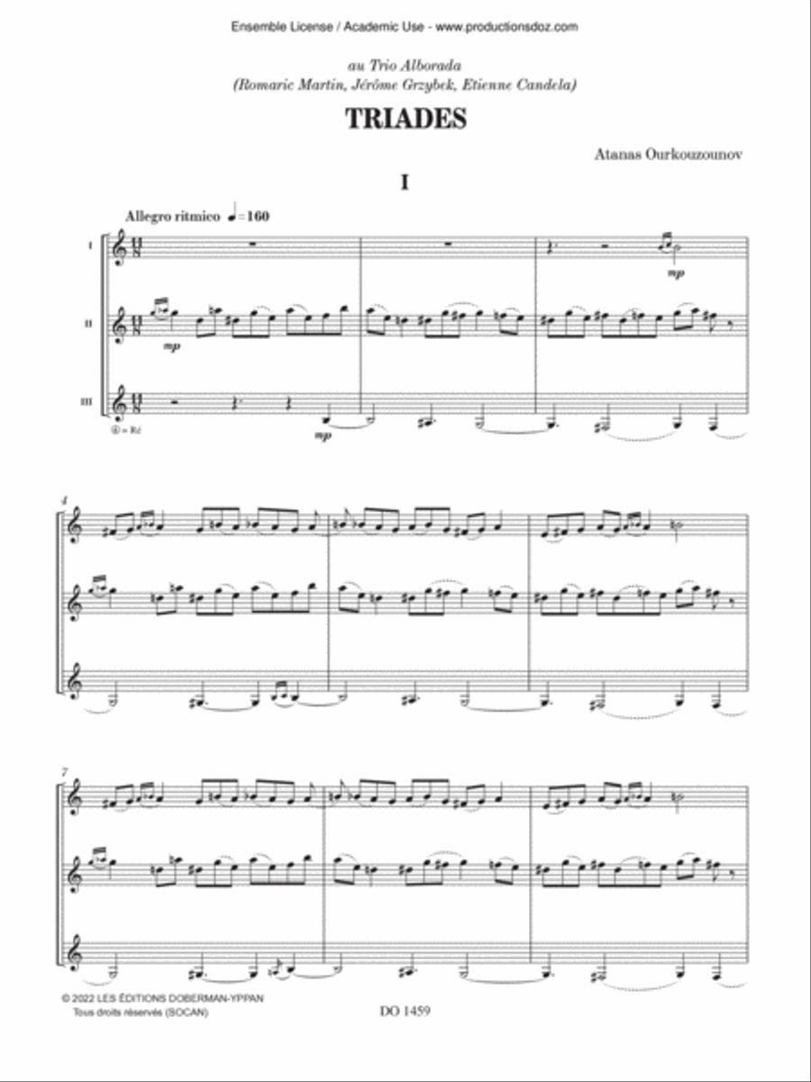 Triades Guitar Ensemble scores gallery preview page 3