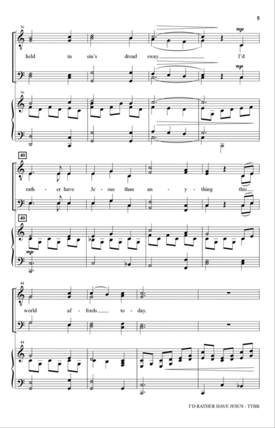 I'd Rather Have Jesus TTBB scores gallery preview page 4