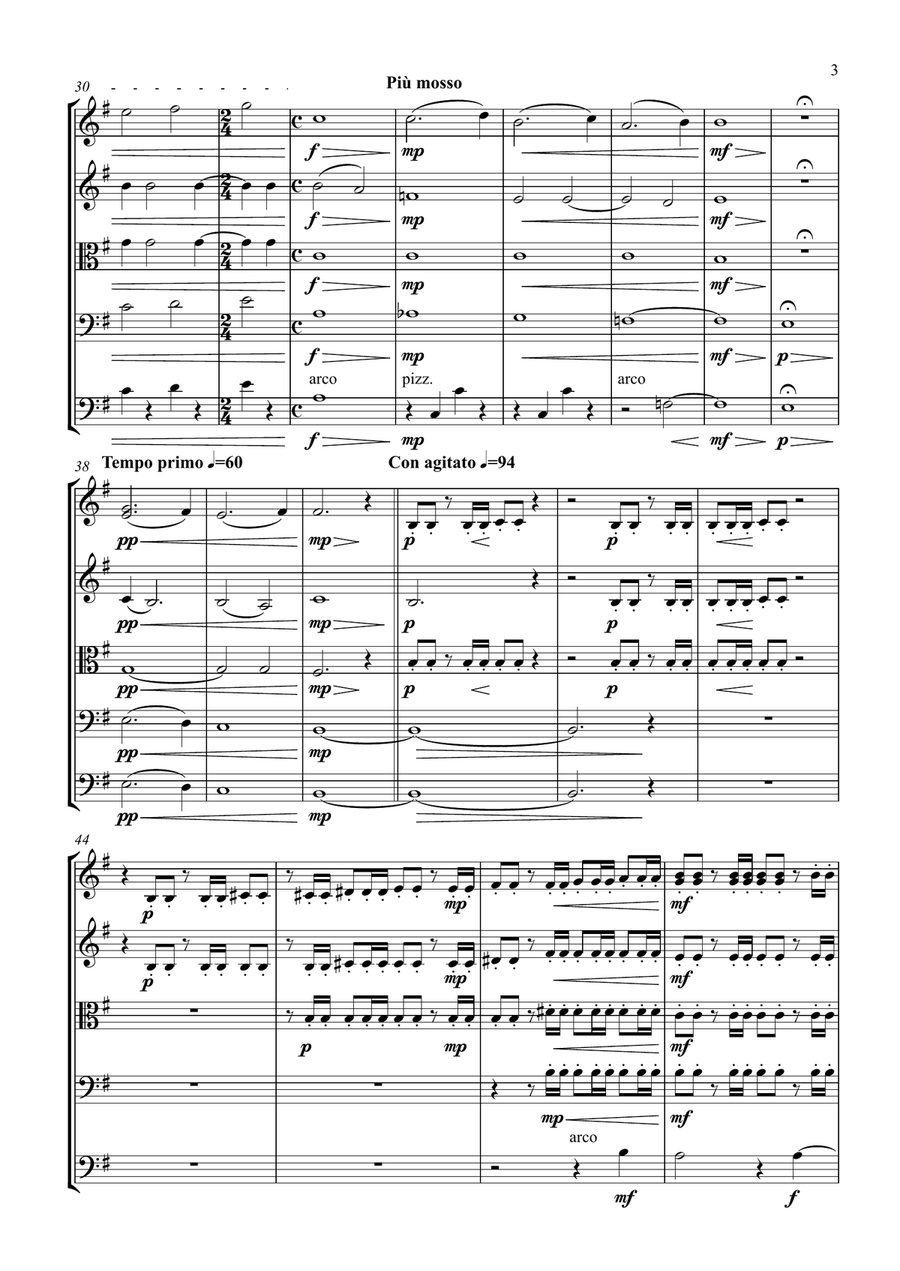 Lament for String Orchestra String Orchestra scores gallery preview page 3