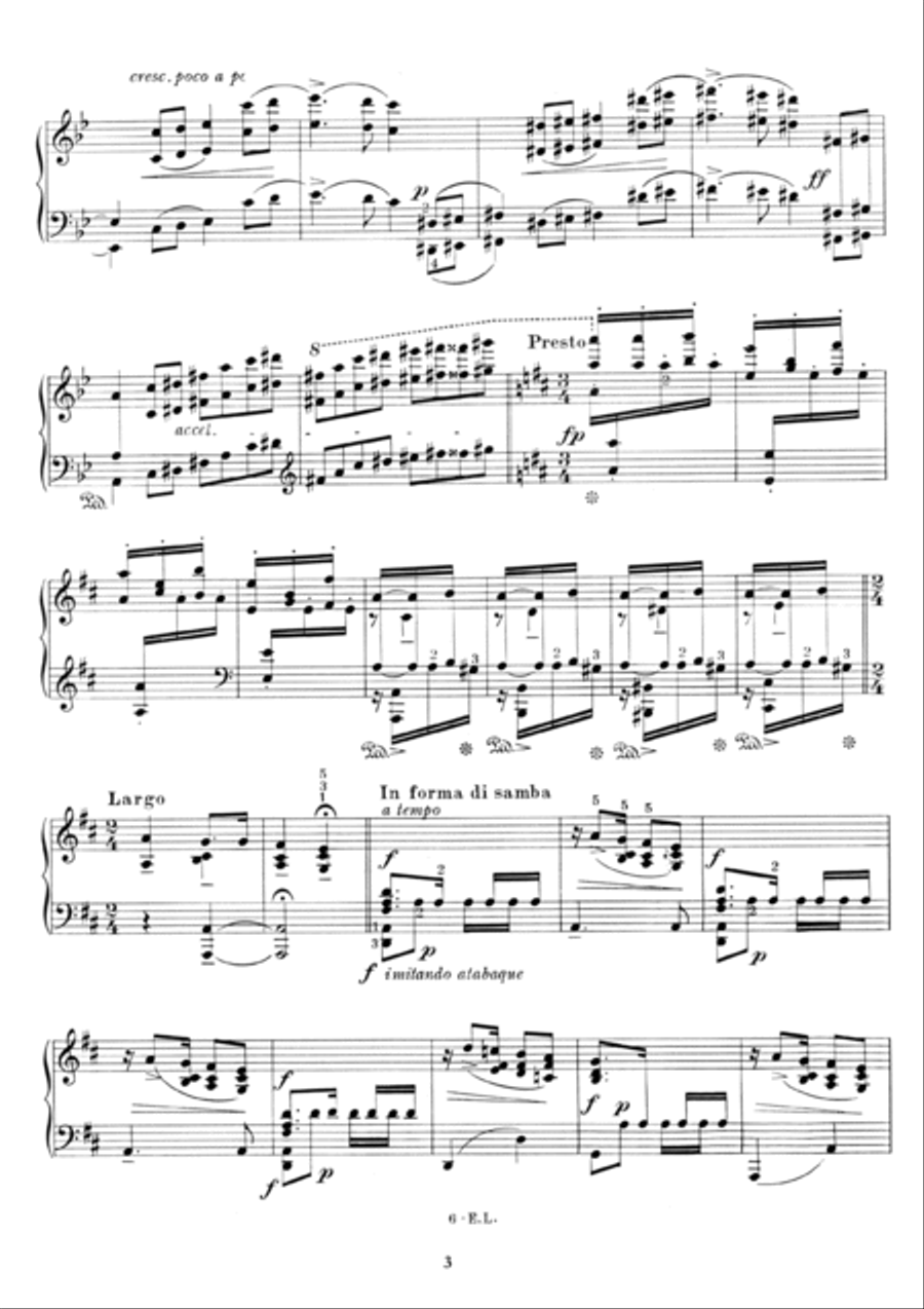 1ª Rapsódia brasileira Op. 17 - bis Piano Solo scores gallery preview page 5