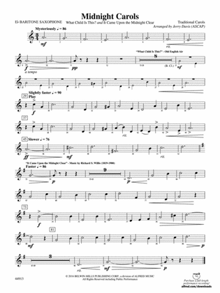 Midnight Carols: E-flat Baritone Saxophone