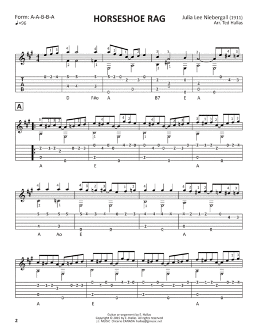 Relaxing with Ragtime Songbook, Volume 2