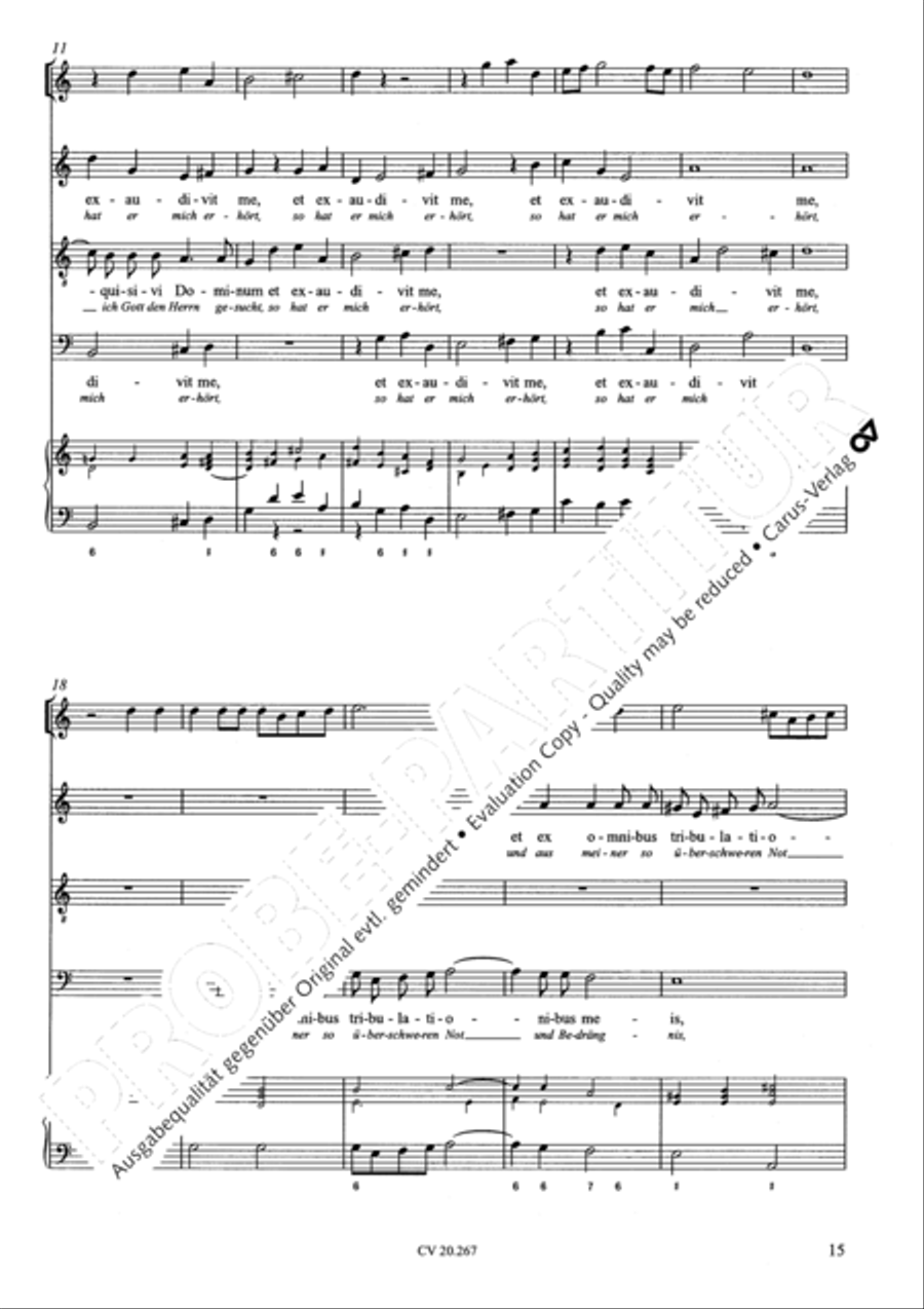 Benedicam Dominum; Exquisivi Dominum Score scores gallery preview page 16