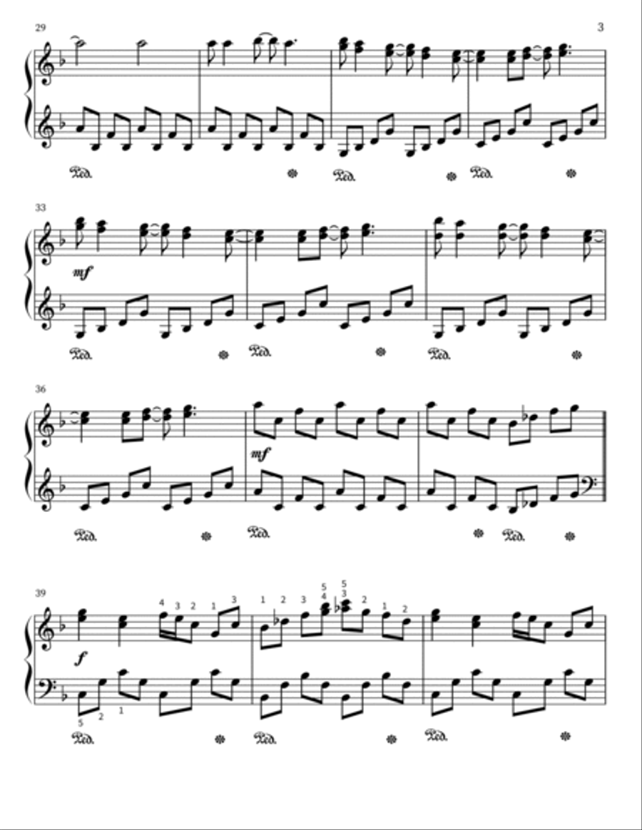 No Surprises Easy Piano scores gallery preview page 3
