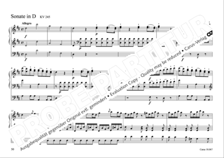 17 Church sonatas Organ Solo scores gallery preview page 51