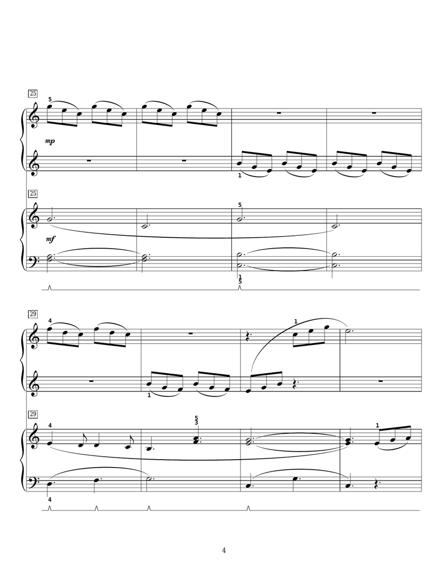 It Must Have Been The Mistletoe (Our First Christmas) (arr. Phillip Keveren) Piano Duet scores gallery preview page 4