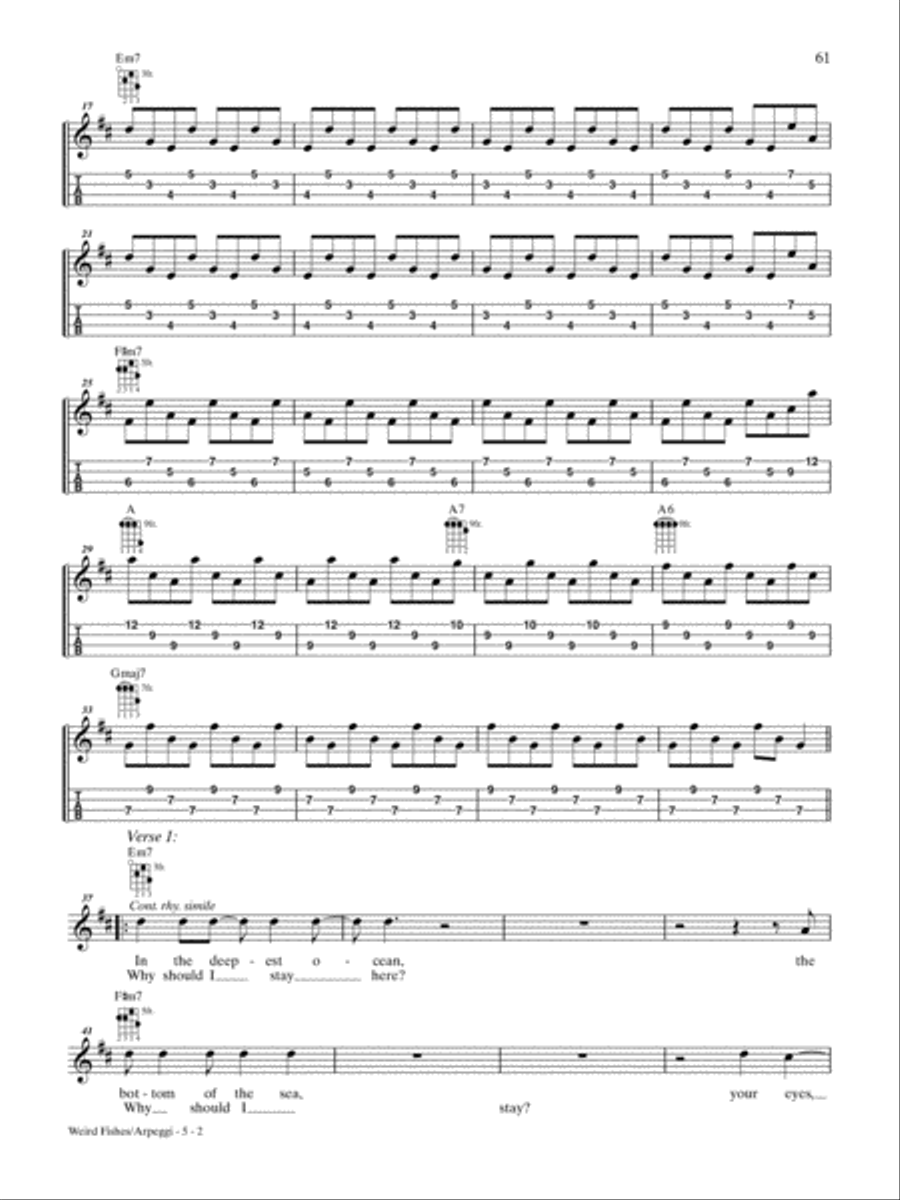 Weird Fishes Ukulele scores gallery preview page 2