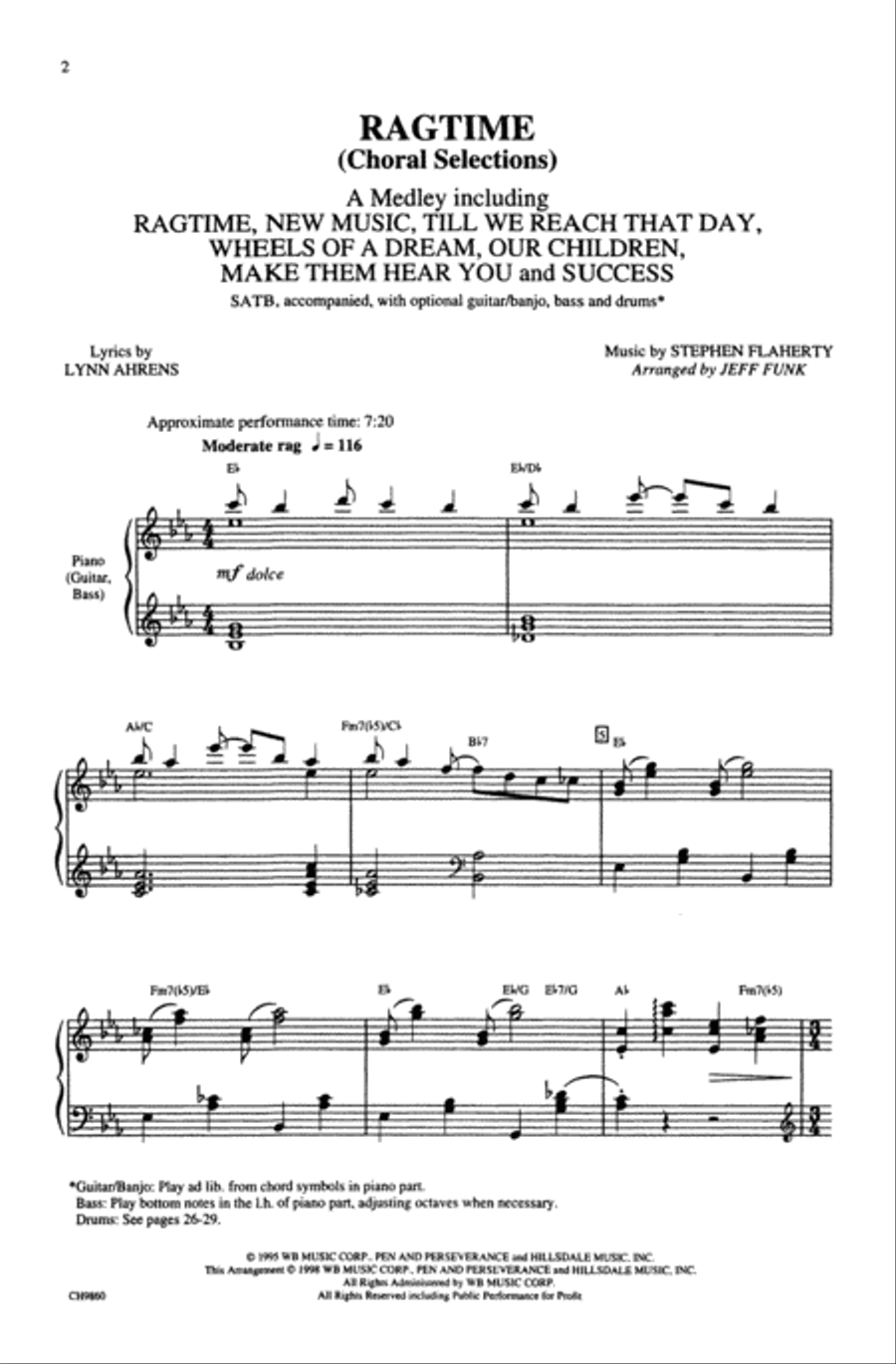 Ragtime (Choral Selections) 4-Part scores gallery preview page 2