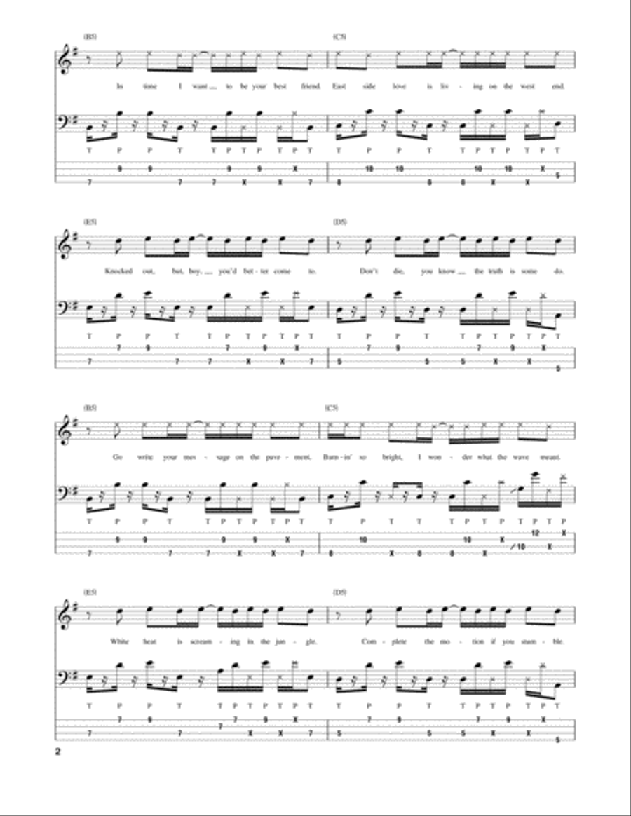 Can't Stop Guitar Tablature scores gallery preview page 2