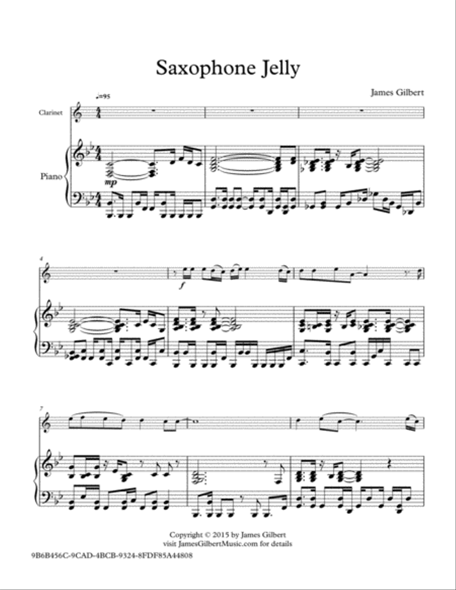 Saxophone Jelly Saxophone scores gallery preview page 1