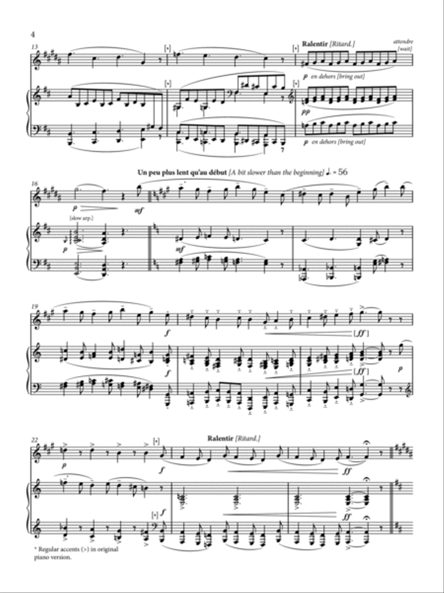 THREE NOCTURNES for Alto Saxophone and Piano Chamber Music scores gallery preview page 4