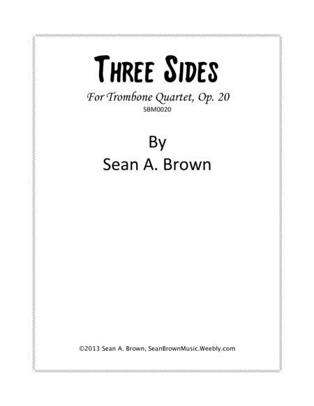 Three Sides for Trombone Quartet image number null