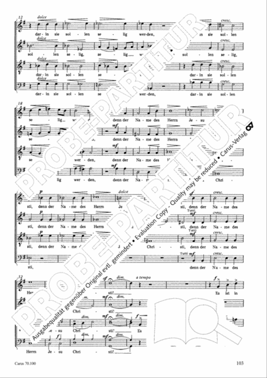Geistliches Chorbuch der Romantik Choir scores gallery preview page 104