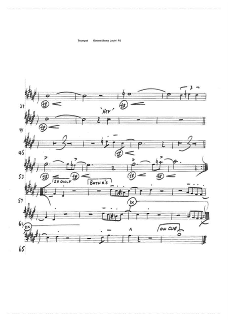 Gimme Some Lovin' Tenor Saxophone scores gallery preview page 6