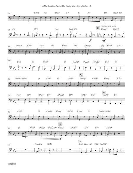 A Marshmallow World (with "The Candy Man") - Upright Bass by Mark Hayes Choir - Digital Sheet Music