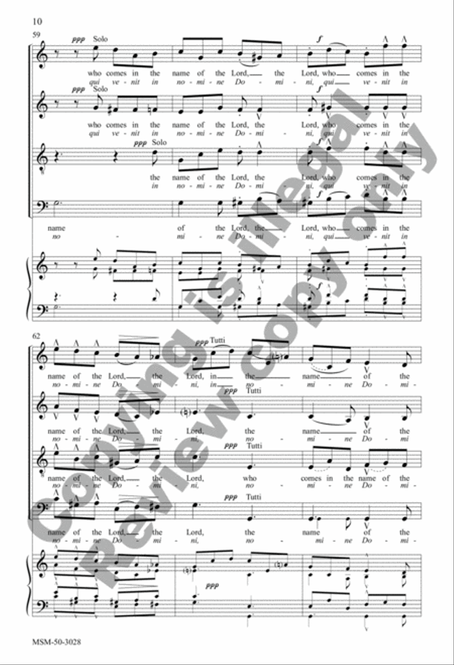 Sanctus and Benedictus 4-Part scores gallery preview page 10