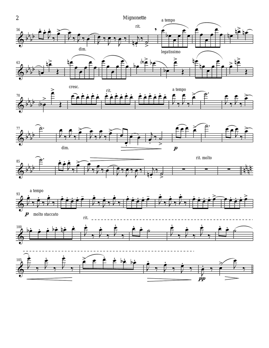 Amy Beach - Mignonette set for flute and piano Flute Solo scores gallery preview page 2