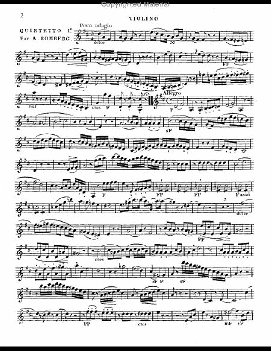 Quintet in D Major, Op 1, No. 1 Flute scores gallery preview page 3