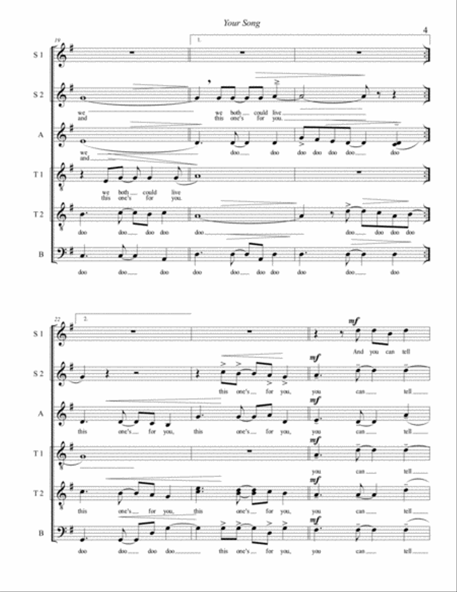 Your Song Divisi scores gallery preview page 4