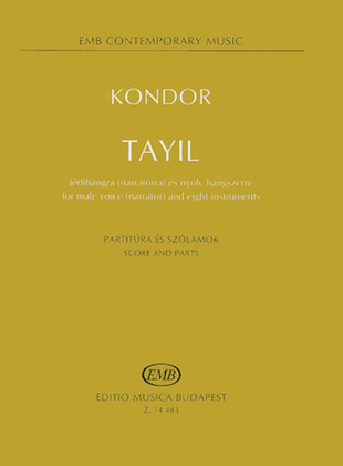 Book cover for Tayil for Male Voice (Narrator) and Eight Instruments