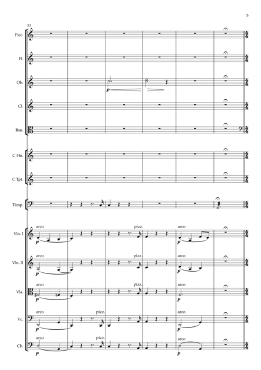 Overture to the vaudeville 'Young Mother and the 48 Year Old Fiance' Full Orchestra scores gallery preview page 5