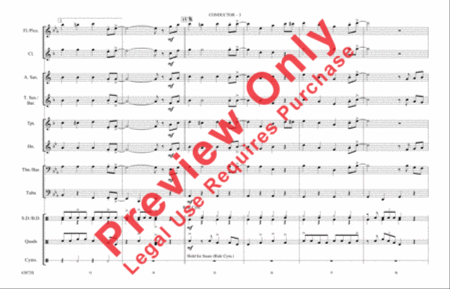 Rockin' Around the Christmas Tree Marching Band scores gallery preview page 4