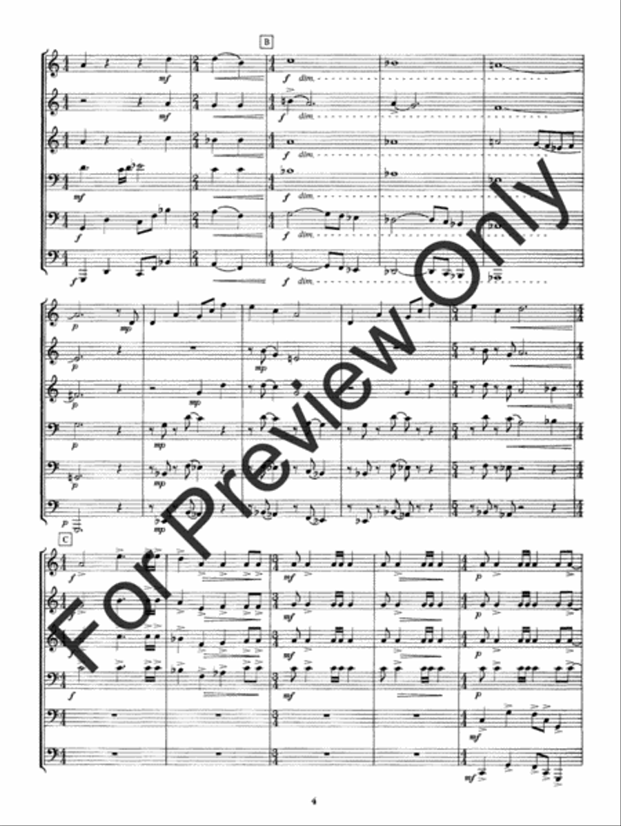 Chorale and Fugato Baritone Horn BC scores gallery preview page 6