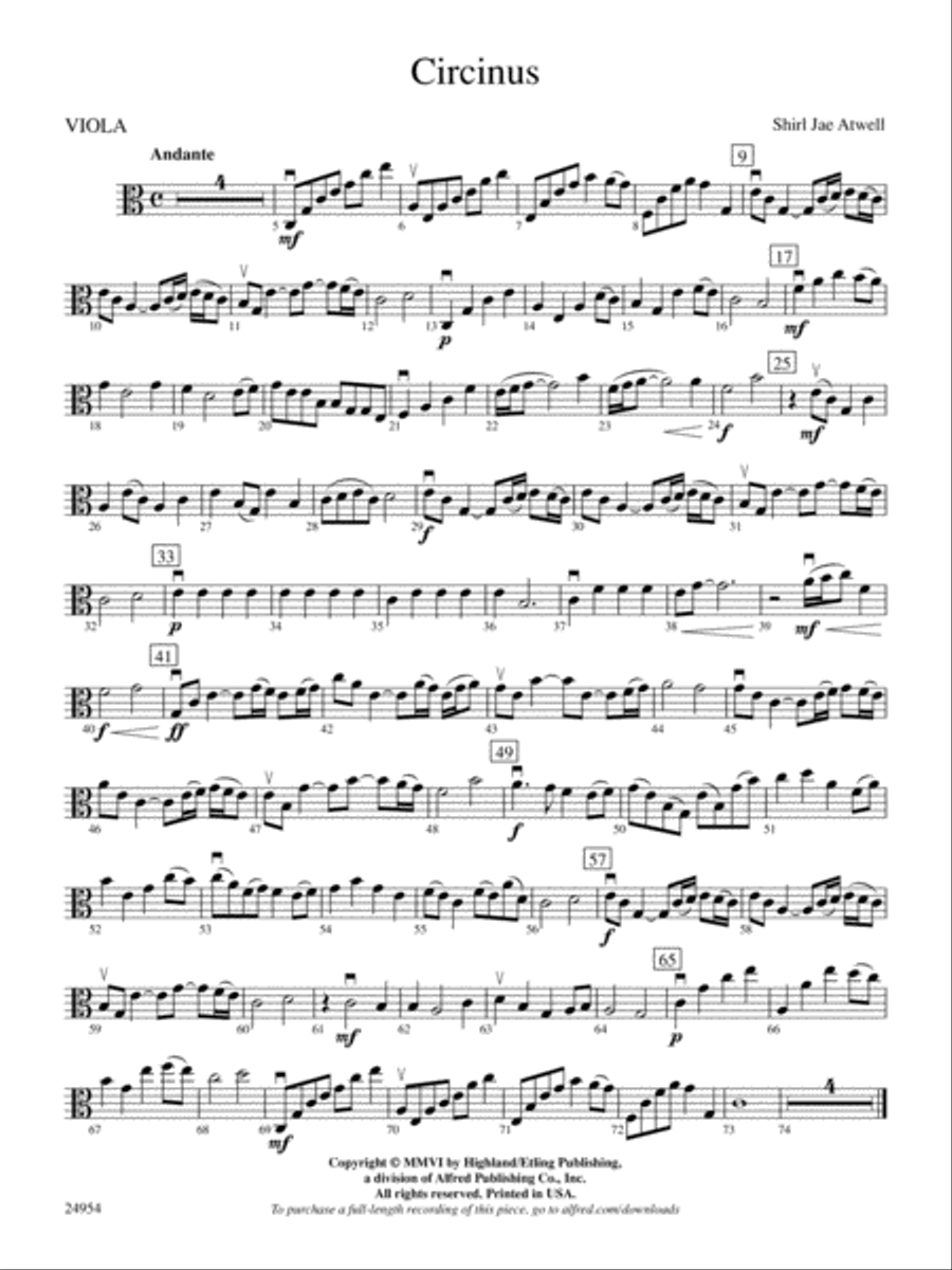 Circinus: Viola Circinus: Viola String Orchestra scores gallery preview page 1