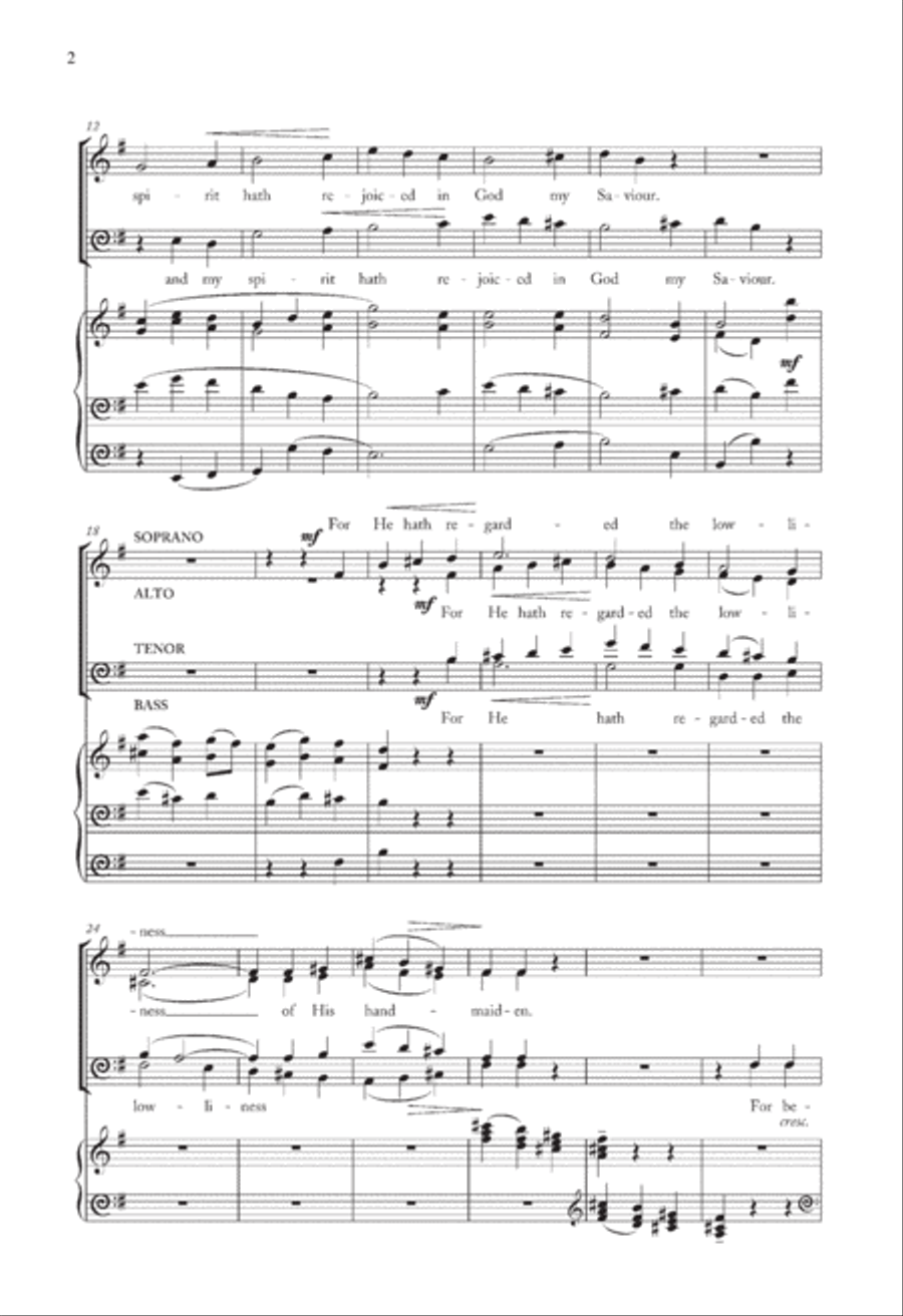Magnificat And Nunc Dimittis In G Choir scores gallery preview page 2