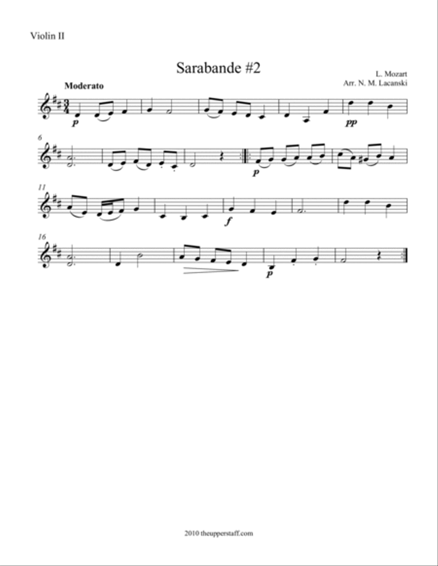 Sarabande #2 Sarabande #2 String Trio scores gallery preview page 2