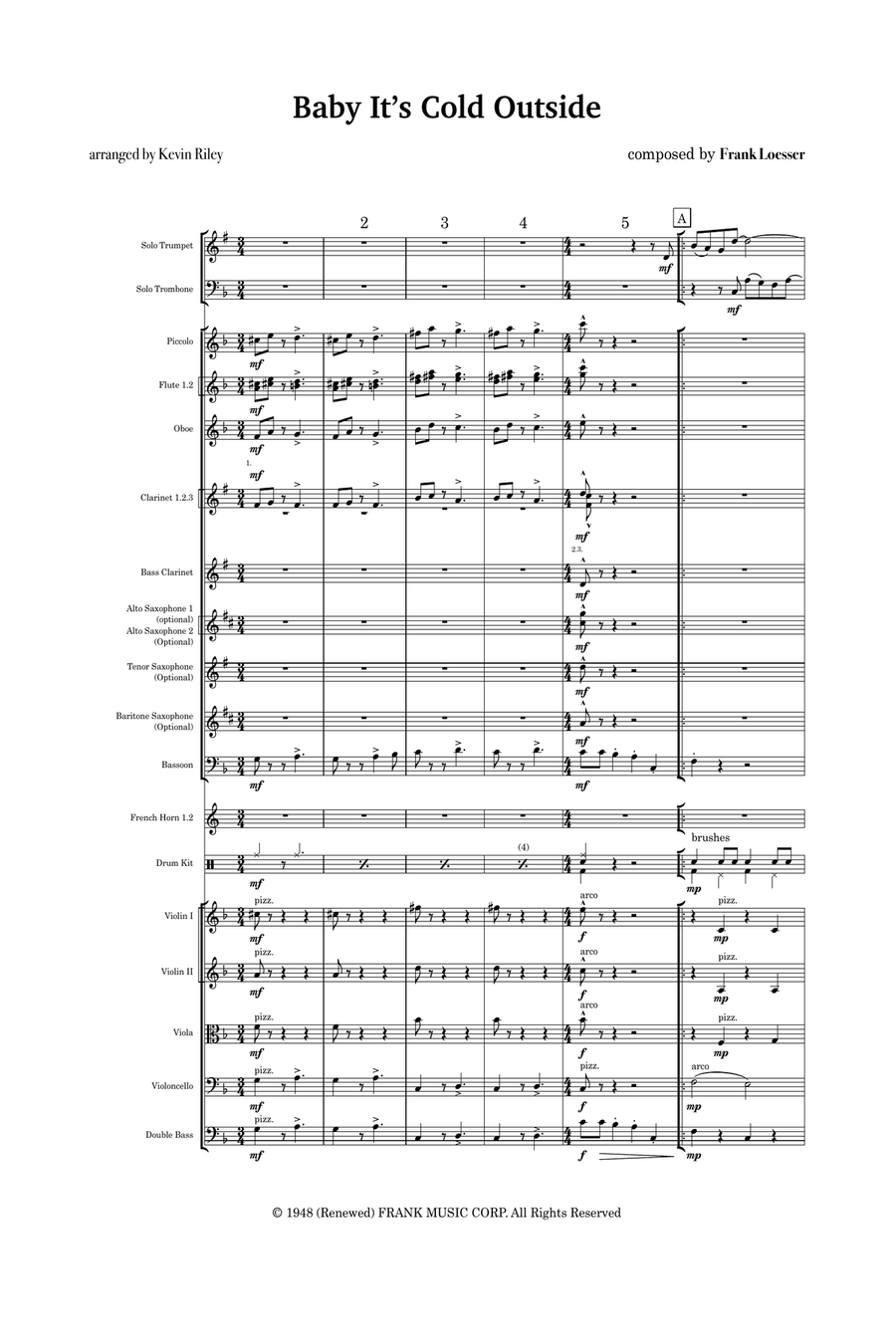 Baby, It's Cold Outside Full Orchestra scores gallery preview page 1