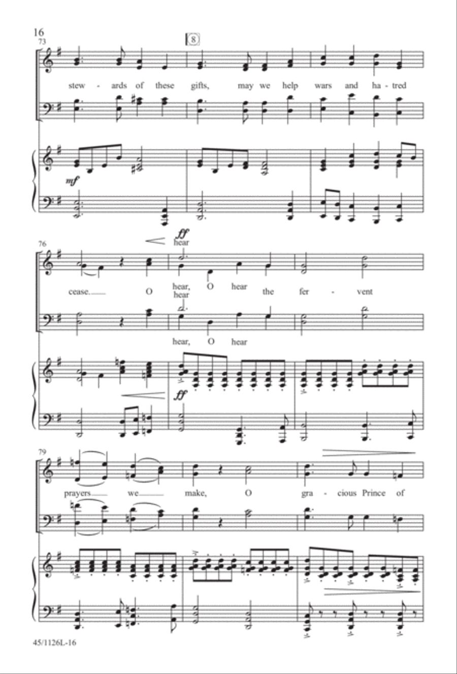 Prayers for the Nations 4-Part scores gallery preview page 17
